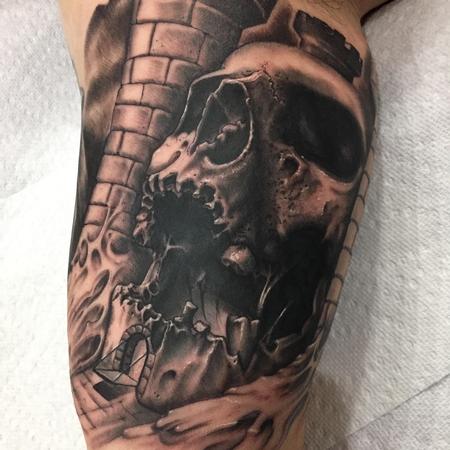 Tattoos - Castle skull - 131556